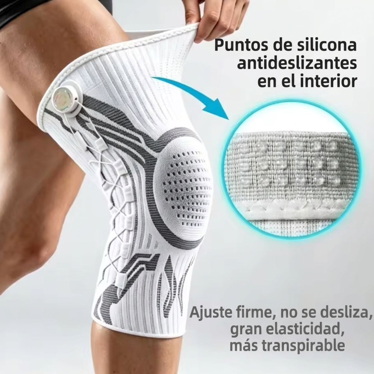 Rodillera de soporte con ajuste de precisión
